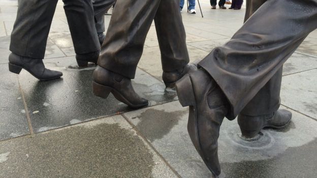 The new Beatles statue in Liverpool