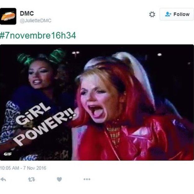 Un tweet con la imagen las Spice Girls y las palabras 