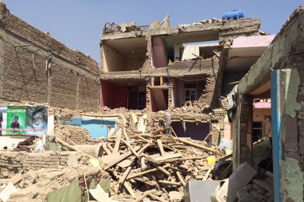 Mohammed Nasim's damaged house