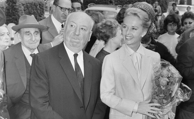 Alfred Hitchcock and Tippi Hedren