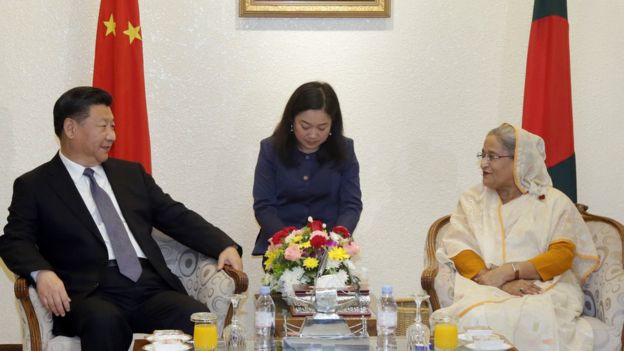 আনুষ্ঠানিক বৈঠকে প্রেসিডেন্ট শি জিনপিং এবং প্রধানমন্ত্রী শেখ হাসিনা