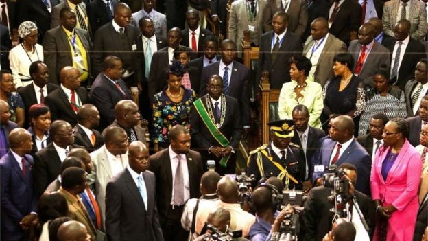 President Mugabe in parliament