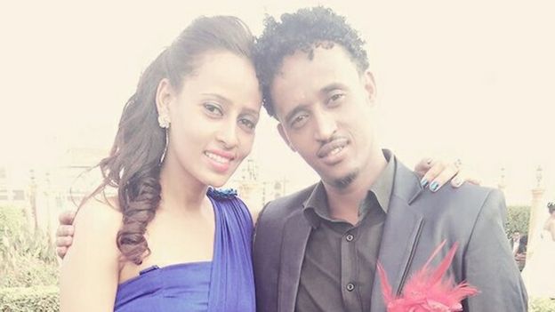 Photo said to show Seghen Tesfarmariam Berhe with Medhanie Tesfarmariam Berhe (right)