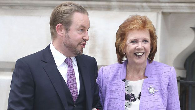 Cilla Black with son Robert in 2014