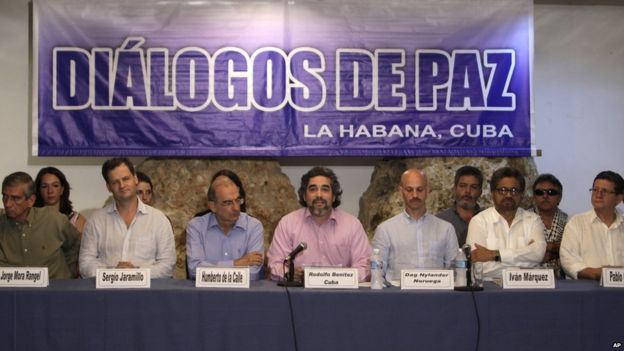 Farc negotiators in Havana, Cuba. May 2015