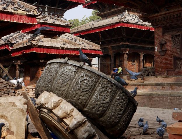 Ruined building in Kathmandu
