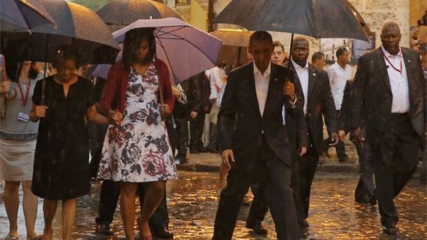 The Obamas in Old Havana, 20 March 2016