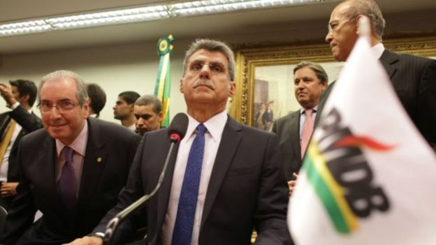 Romero Jucá em reunião do PMDB