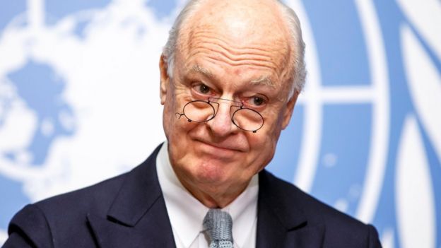 UN Special Envoy for Syria Staffan de Mistura in Geneva (25 January 2016)