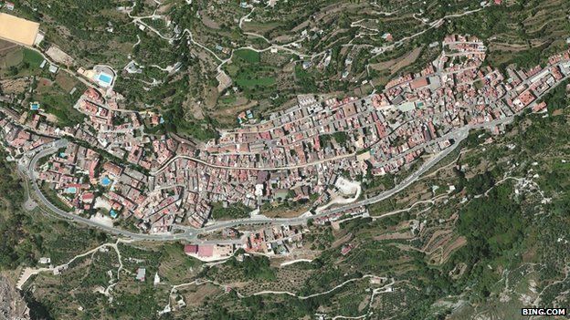 Aerial view of Lanjaron, Granada