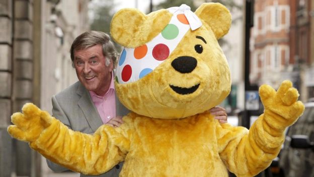 Sir Terry Wogan with Pudsey the Bear in 2008