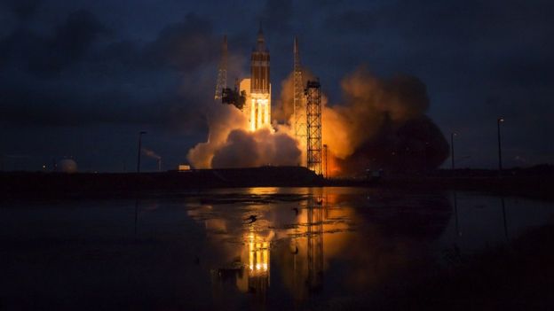 NASA's Orion spacecraft launches an unmanned test flight