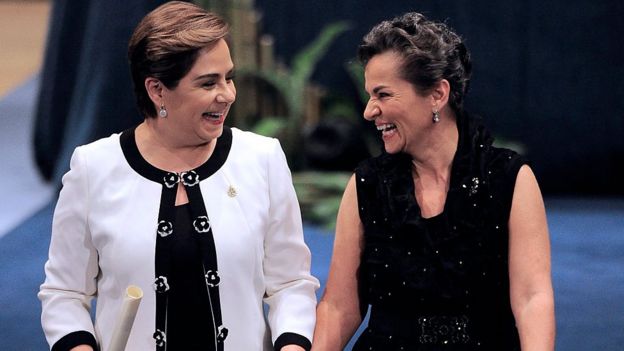 Patricia Espinosa y Christiana Figueres