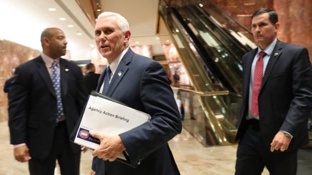 Vice President-elect Mike Pence at Trump Tower