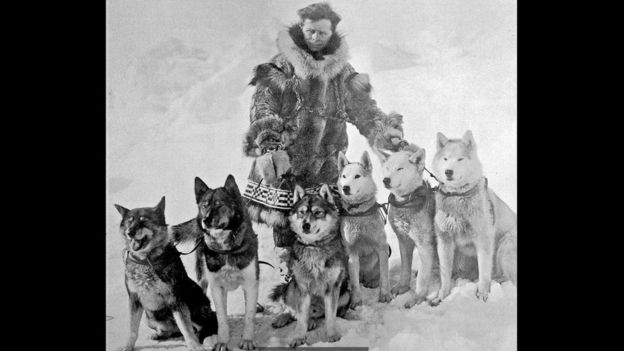 Leonhard Seppala e seu time de cães puxadores de trenó