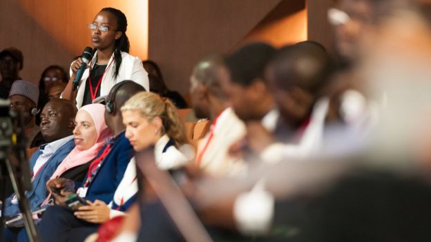 audience members at the meeting