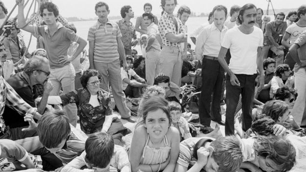 Some 125,000 Cuban refugees fled to Florida in what became known as the Mariel Boatlift.