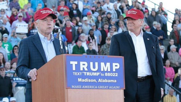 Jeff Sessions y Donald Trump