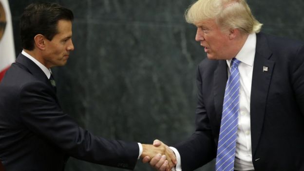 Meksika Devlet Başkanı Pena Nieto ile Donald Trump Ağustos ayında Meksiko kentinde buluşmuştu