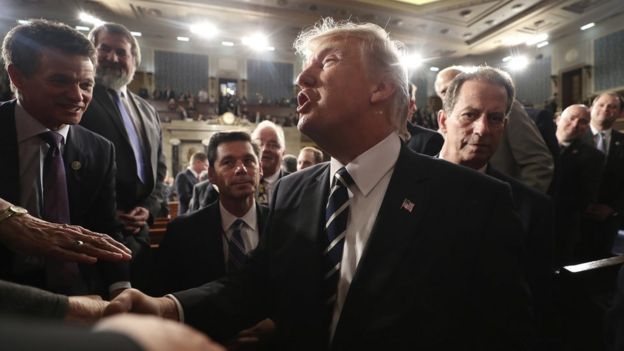 Президент Трамп после своей речи