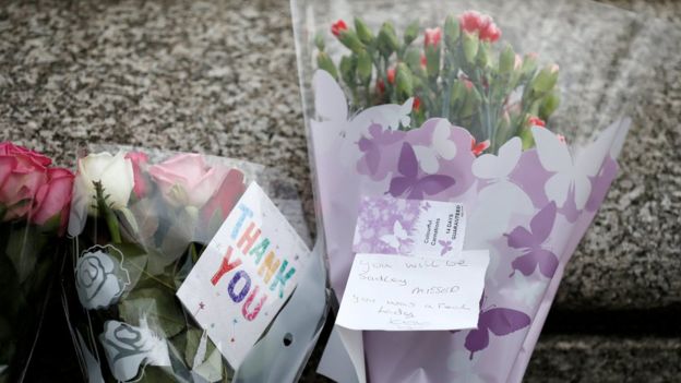 Tributes were left in Birstall