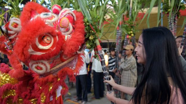 Lion dance in Cambodia