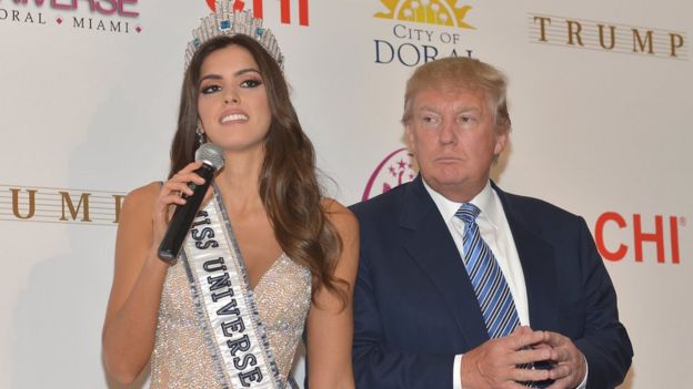 Paulina Vega y Donald Trump