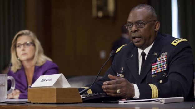 Centcom chief Lloyd Austin appears at a Senate hearing