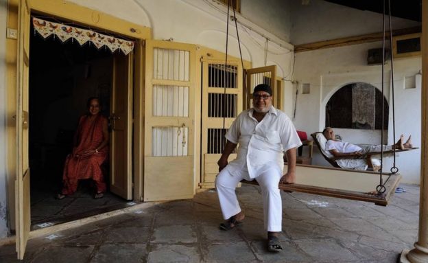 A Parsi family in their house