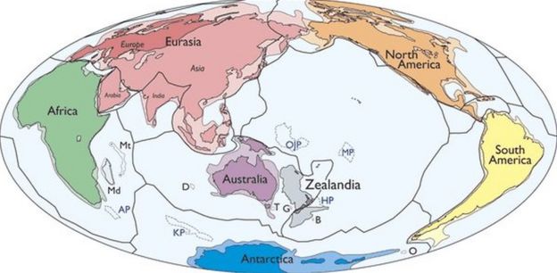 Map of Zealandia