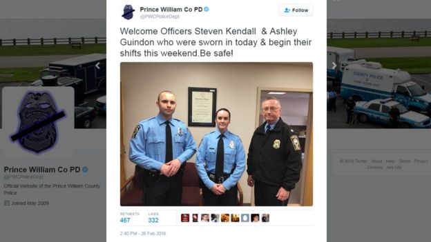 Tweet by Prince William County Police