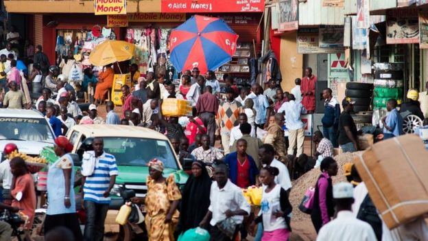 Kampala'da bir cadde