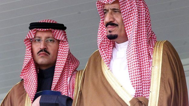 சௌதி மன்னர் சல்மானும், இளவரசரும்