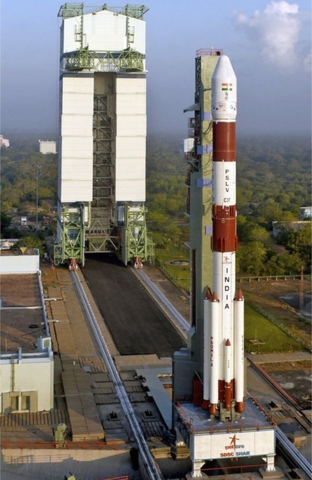 Roketi ya PSLV-C37 Sriharikota, Andhra Pradesh, India, 13 Februari 2017