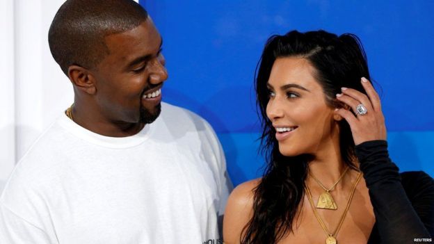 Kanye West y Kim Kardashian
