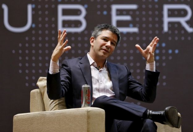 Uber CEO Travis Kalanick speaks to students during an interaction at the Indian Institute of Technology (IIT) campus in Mumbai, India on January 19, 2016.