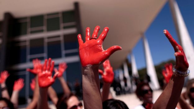 Manifestação contra estupro em Brasília