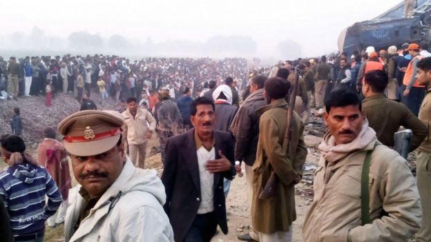 Train derailment in northern India 20 Nov