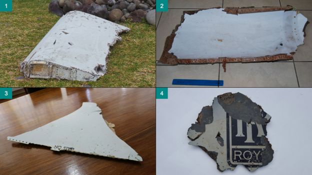 Photo composite of MH370-linked debris