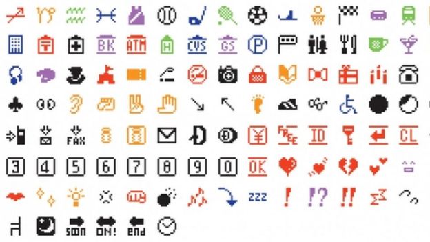 emojis originales diseñados por el japonés Shigetaka Kurita