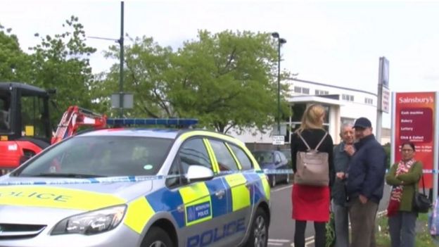 Sainsbury's car park in Hampton