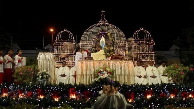 Misa perayaan Natal di Dubai, Uni Emirat Arab.
