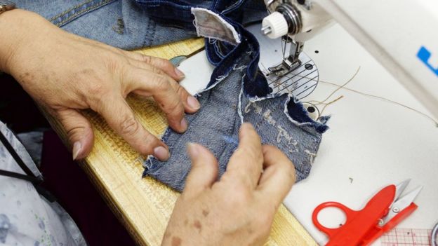 Repairing jeans