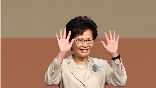 Carrie Lam, freshly elected as Hong Kong's chief executive, 26 March 2017