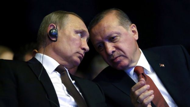 俄羅斯總統普京和土耳其總統埃爾多安