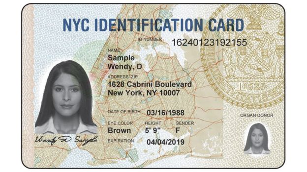 Carnet de identidad municipal de Nueva York.