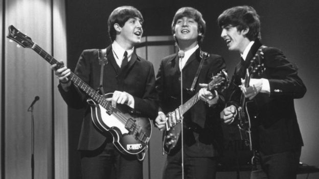 The Beatles - minus Ringo Starr - in 1964