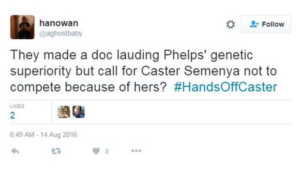 Phelps double standards tweet