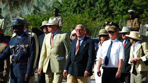 Descendientes del general Lothar von Trotha en Namibia en 2007