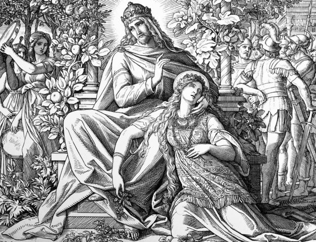 Imagem do pintor alemão Julius Schnorr von Carolsfeld representando o rei Salomão